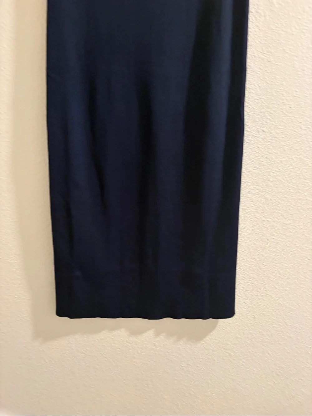 NWOT STAUD  Karina  Navy Knit Midi Skirt XS White Trim Size XS
